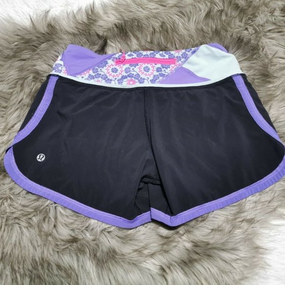 lululemon athletica Black and Purple Athletic Shorts - Picture 6 of 9